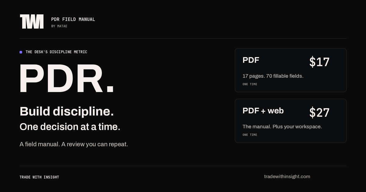 Dark PDR share image with TWI branding and PDF and PDF + web packages
