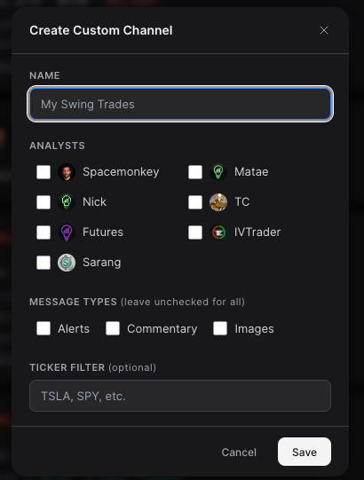 Custom Channels